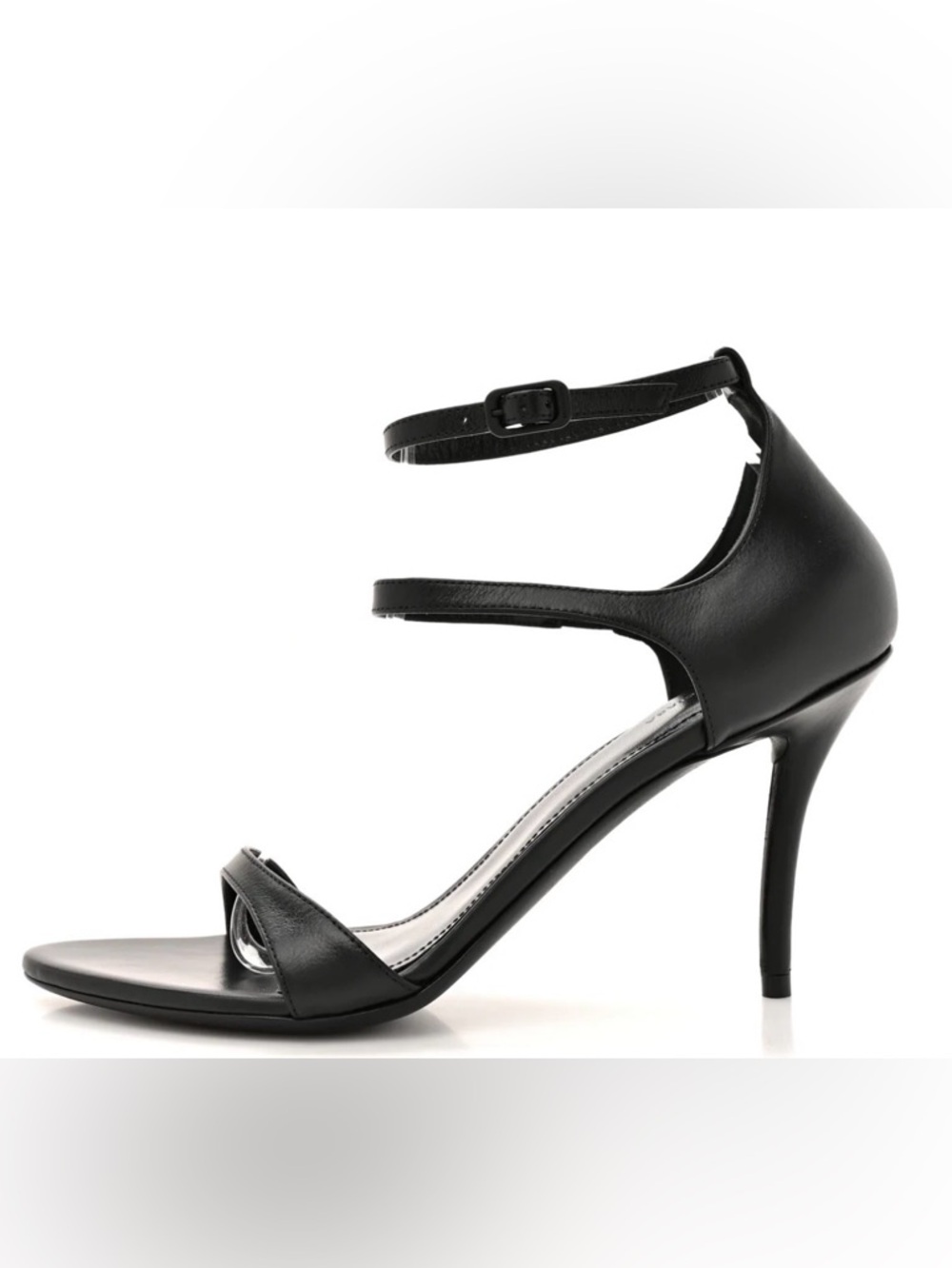 BALENCIAGA Calfskin Honey 90mm Sandal Black 40